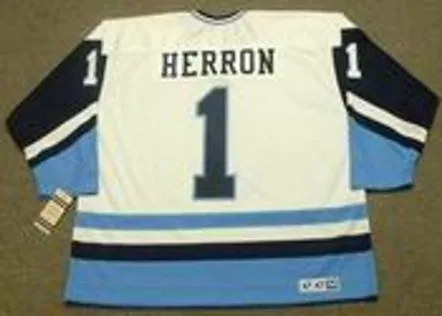 DENIS HERRON Pittsburgh Penguins 1977 Home CCM Throwback NHL Hockey Jersey 