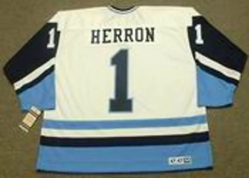 DENIS HERRON Pittsburgh Penguins 1977 Home CCM Throwback NHL Hockey Jersey 