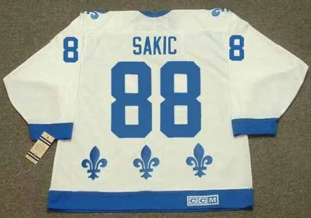 JOE SAKIC Quebec Nordiques 1988 Home CCM Throwback NHL Hockey Jersey 