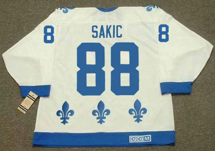 JOE SAKIC Quebec Nordiques 1988 Home CCM Throwback NHL Hockey Jersey 