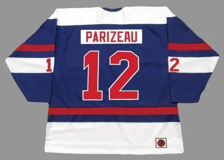 MICHEL PARIZEAU Quebec Nordiques 1974 WHA Throwback Hockey Jersey 