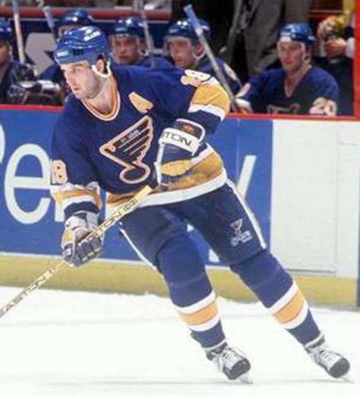 BRENDAN SHANAHAN St. Louis Blues 1991 CCM Vintage Throwback NHL Hockey Jersey 