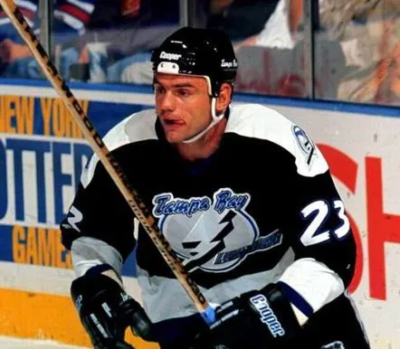 BRIAN BELLOWS Tampa Bay Lightning 1995 Away CCM Throwback NHL Hockey Jersey 