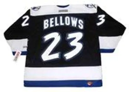 BRIAN BELLOWS Tampa Bay Lightning 1995 Away CCM Throwback NHL Hockey Jersey 