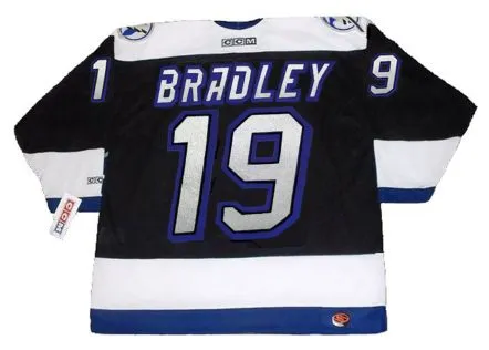 BRIAN BRADLEY Tampa Bay Lightning 1993 Away CCM Throwback NHL Hockey Jersey 