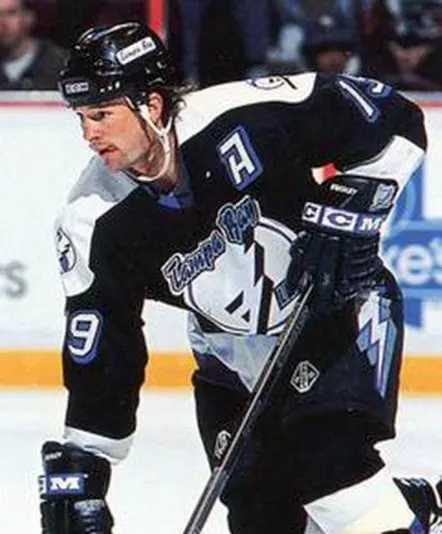 BRIAN BRADLEY Tampa Bay Lightning 1993 Away CCM Throwback NHL Hockey Jersey 