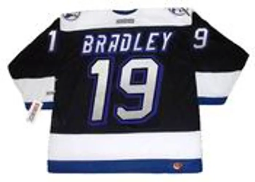 BRIAN BRADLEY Tampa Bay Lightning 1993 Away CCM Throwback NHL Hockey Jersey 
