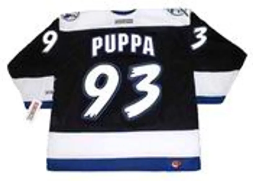 DAREN PUPPA Tampa Bay Lightning 1994 Away CCM Throwback NHL Hockey Jersey 