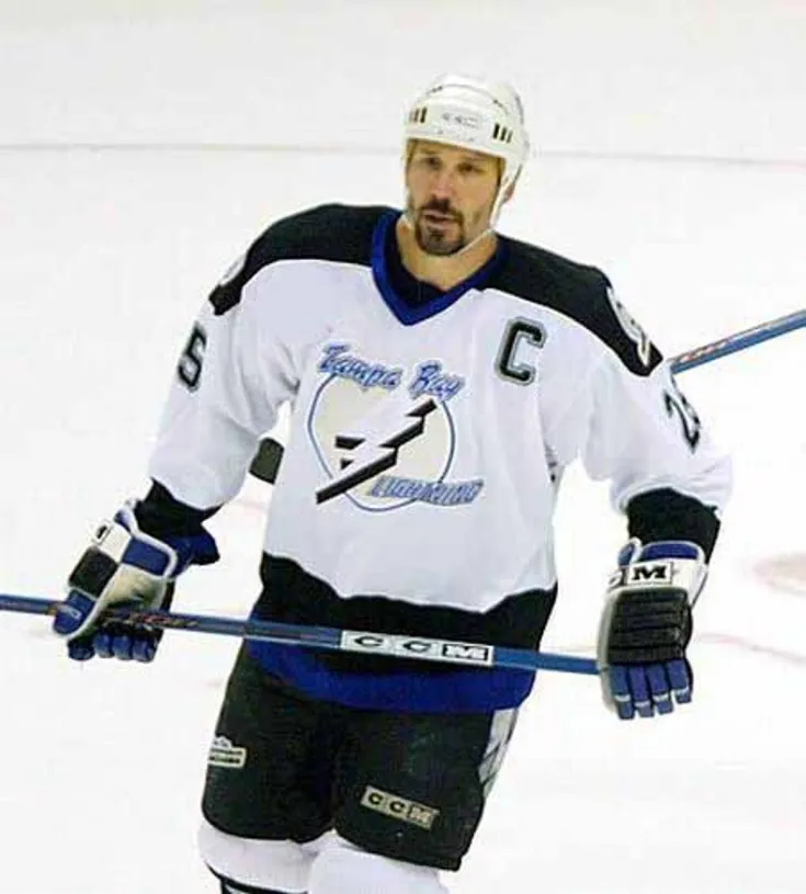 DAVE ANDREYCHUK Tampa Bay Lightning 2004 Away CCM Throwback NHL Jersey 