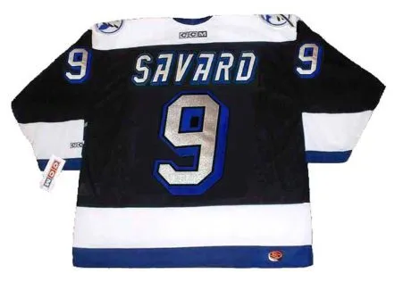 DENIS SAVARD Tampa Bay Lightning 1993 Away CCM Throwback NHL Hockey Jersey 