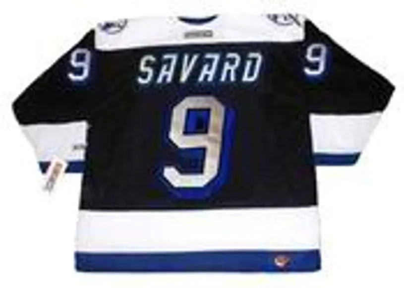 DENIS SAVARD Tampa Bay Lightning 1993 Away CCM Throwback NHL Hockey Jersey 