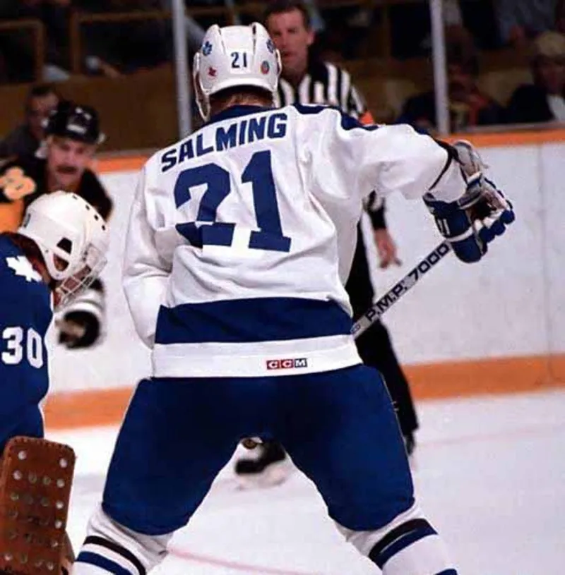 BORJE SALMING Toronto Maple Leafs 1987 Home CCM Vintage Throwback Hockey Jersey 