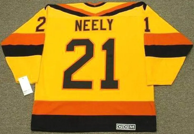 CAM NEELY Vancouver Canucks 1985 CCM Vintage Throwback Home Hockey Jersey 