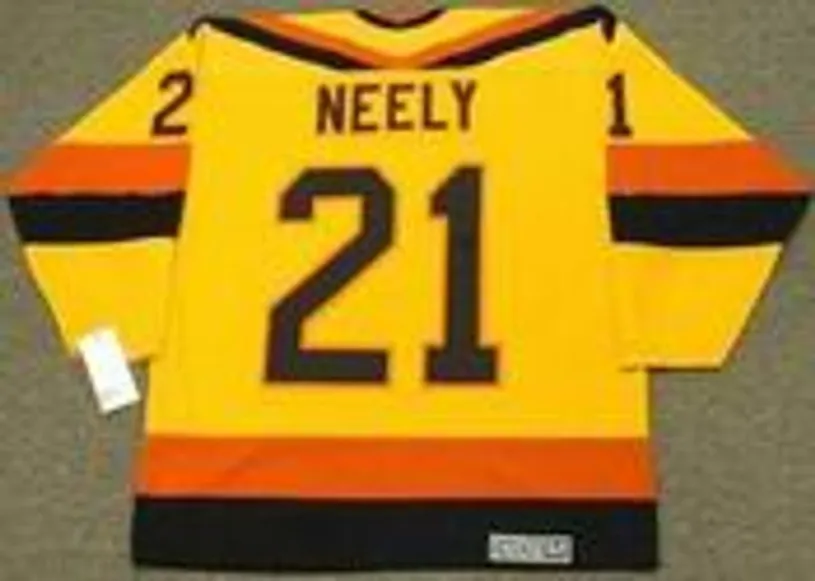 CAM NEELY Vancouver Canucks 1985 CCM Vintage Throwback Home Hockey Jersey 