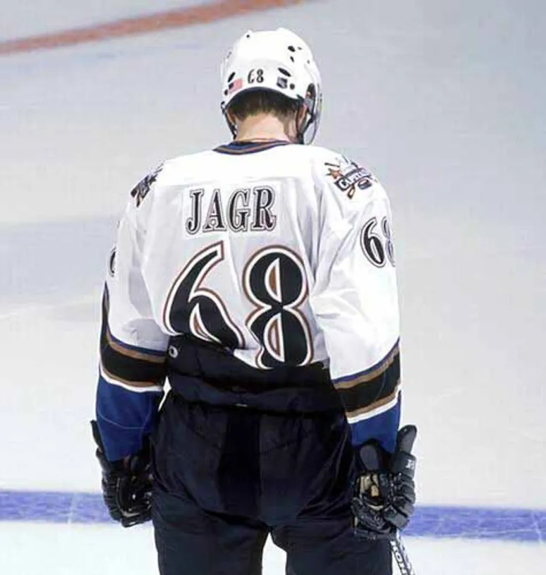 JAROMIR JAGR Washington Capitals 2003 Away CCM Throwback NHL Jersey 