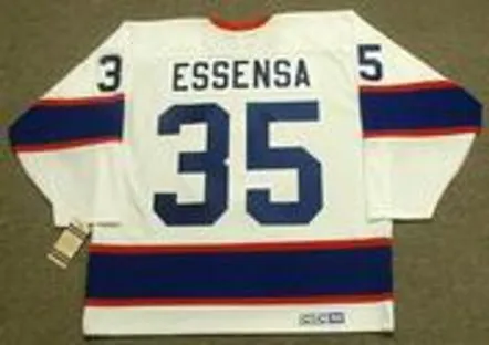 BOB ESSENSA Winnipeg Jets 1991 CCM Vintage Throwback Home NHL Hockey Jersey 