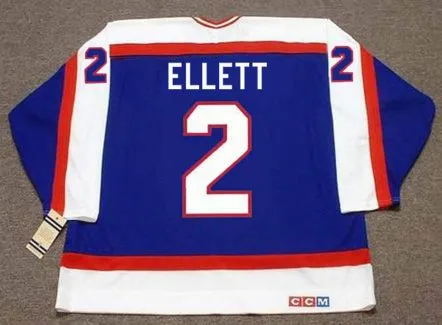 DAVE ELLETT Winnipeg Jets 1987 Away CCM Throwback NHL Hockey Jersey 