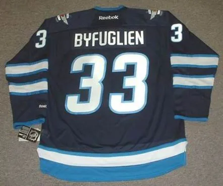 DUSTIN BYFUGLIEN Winnipeg Jets 2014 REEBOK Throwback NHL Hockey Jersey 
