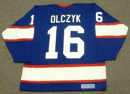 ED OLCZYK Winnipeg Jets 1995 CCM Vintage Throwback Away NHL Hockey Jersey 