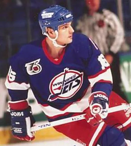 ED OLCZYK Winnipeg Jets 1995 CCM Vintage Throwback Away NHL Hockey Jersey 