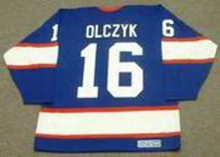 ED OLCZYK Winnipeg Jets 1995 CCM Vintage Throwback Away NHL Hockey Jersey 