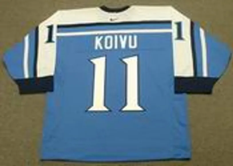 SAKU KOIVU 1998 Team Finland Nike Olympic Throwback Hockey Jersey 