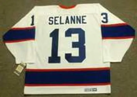 TEEMU SELANNE Winnipeg Jets 1992 Home CCM NHL Vintage Throwback Jersey 