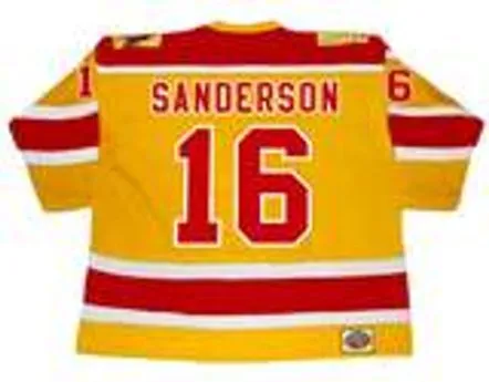 DEREK SANDERSON Philadelphia Blazers WHA 1973 Throwback Hockey Jersey 