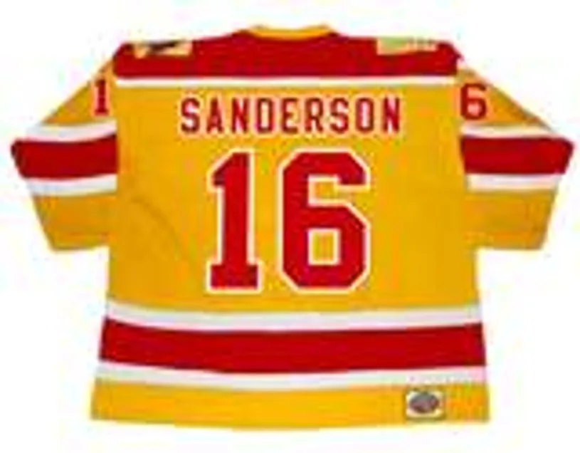 DEREK SANDERSON Philadelphia Blazers WHA 1973 Throwback Hockey Jersey 