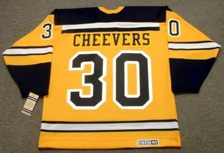 GERRY CHEEVERS Boston Bruins 1960’s CCM Vintage Throwback NHL Jersey 