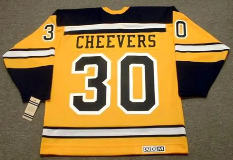 GERRY CHEEVERS Boston Bruins 1960’s CCM Vintage Throwback NHL Jersey 
