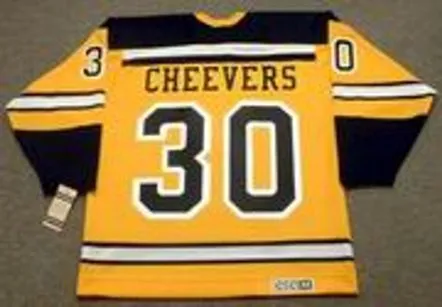 GERRY CHEEVERS Boston Bruins 1960’s CCM Vintage Throwback NHL Jersey 