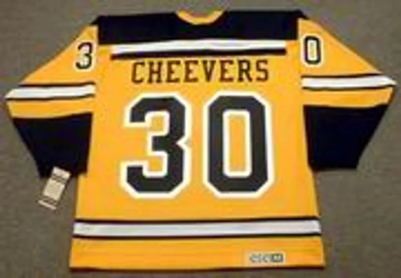 GERRY CHEEVERS Boston Bruins 1960’s CCM Vintage Throwback NHL Jersey 