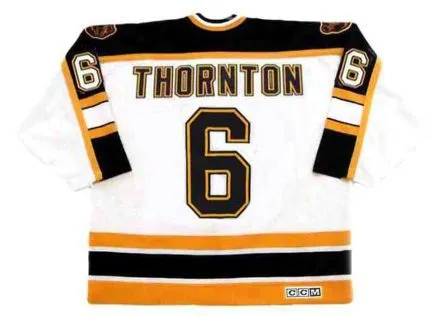 JOE THORNTON Boston Bruins 1997 CCM Vintage Home NHL Hockey Jersey 