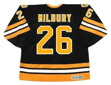 MIKE MILBURY Boston Bruins 1983 CCM Vintage Throwback NHL Hockey Jersey 