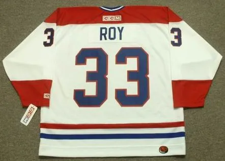 PATRICK ROY Montreal Canadiens 1993 Home CCM Throwback NHL Hockey Jersey 