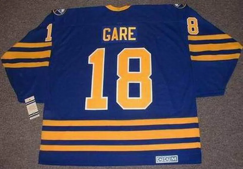 DANNY GARE Buffalo Sabres 1980 Away CCM Vintage NHL Throwback Jersey 
