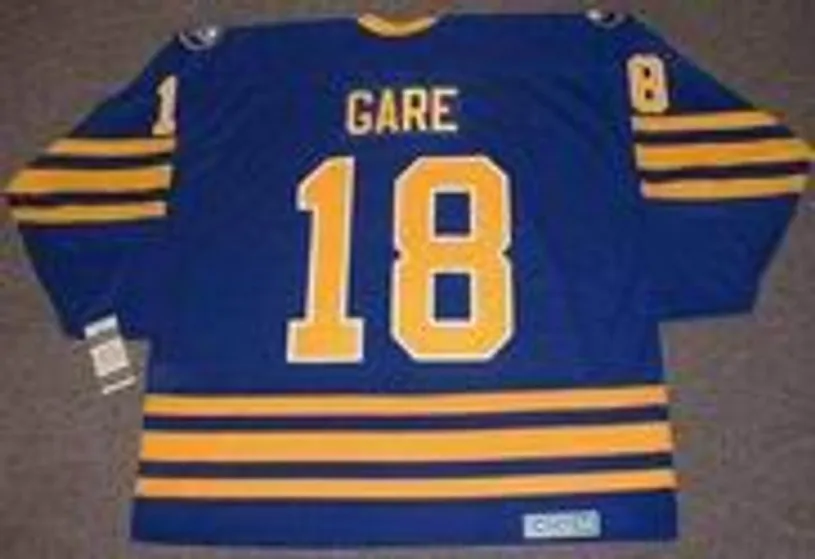 DANNY GARE Buffalo Sabres 1980 Away CCM Vintage NHL Throwback Jersey 