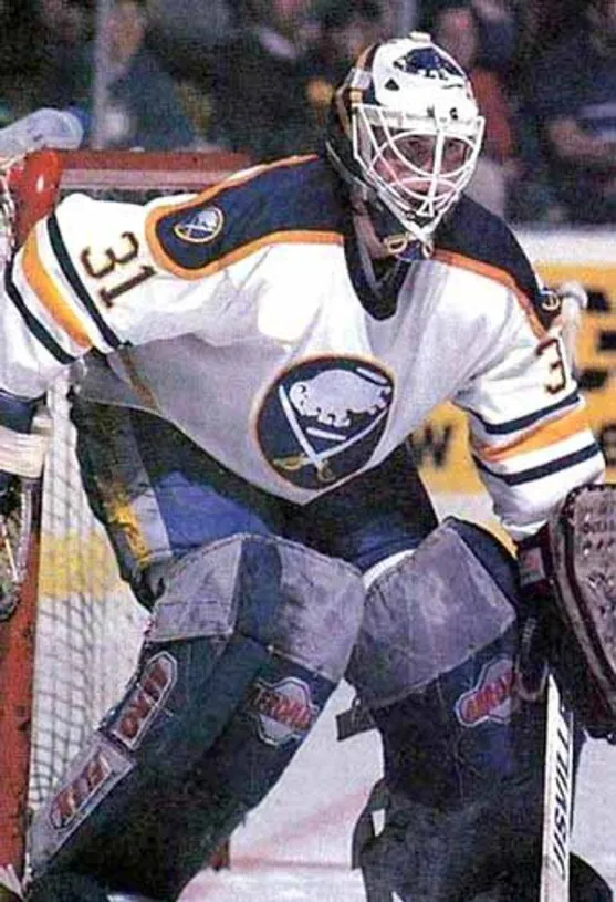 DAREN PUPPA Buffalo Sabres 1990 Home CCM Vintage Throwback Hockey Jersey 