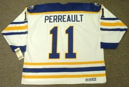 GILBERT PERREAULT Buffalo Sabres 1984 Home CCM Vintage Throwback Hockey Jersey 