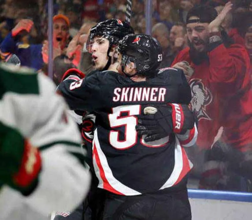 JEFF SKINNER Buffalo Sabres 1990’s CCM Vintage NHL Throwback Jersey 