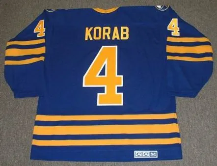 JERRY KORAB Buffalo Sabres 1978 CCM Vintage Throwback NHL Hockey Jersey 