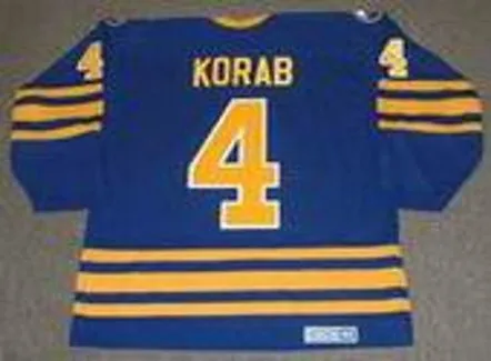 JERRY KORAB Buffalo Sabres 1978 CCM Vintage Throwback NHL Hockey Jersey 