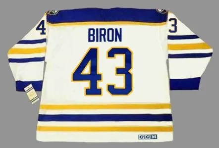 MARTIN BIRON Buffalo Sabres 1995 Home CCM Vintage Throwback Hockey Jersey 