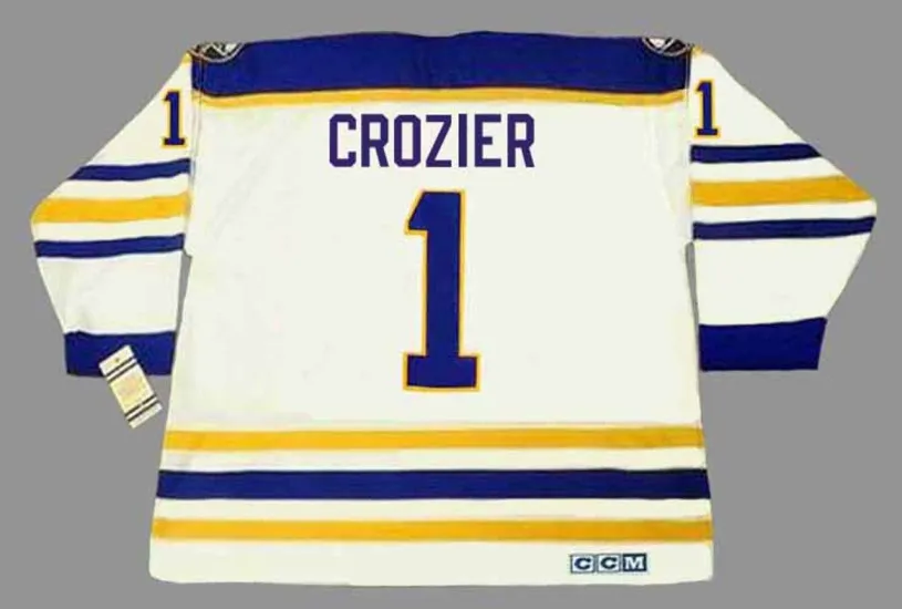 ROGER CROZIER Buffalo Sabres 1974 Home CCM Throwback NHL Hockey Jersey 