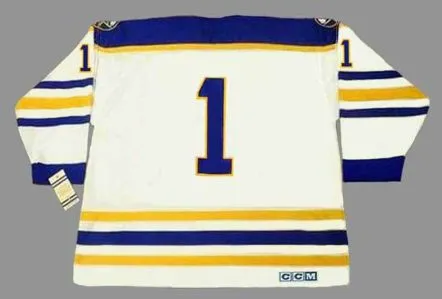 ROGER CROZIER Buffalo Sabres 1974 Home CCM Throwback NHL Hockey Jersey 