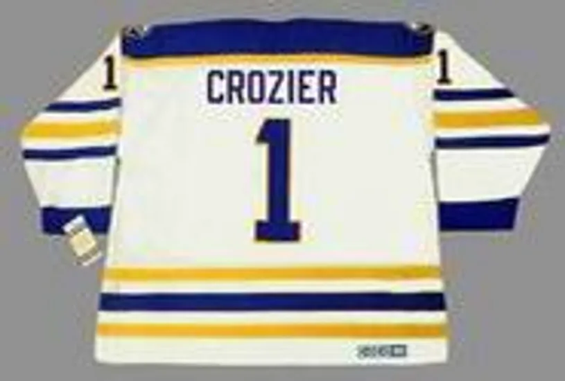 ROGER CROZIER Buffalo Sabres 1974 Home CCM Throwback NHL Hockey Jersey 