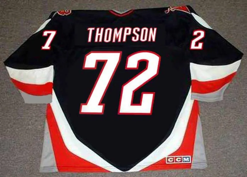 TAGE THOMPSON Buffalo Sabres 1990’s CCM Vintage NHL Throwback Jersey 