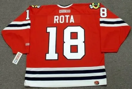 DARCY ROTA Chicago Blackhawks 1975 CCM Throwback NHL Hockey Jersey 