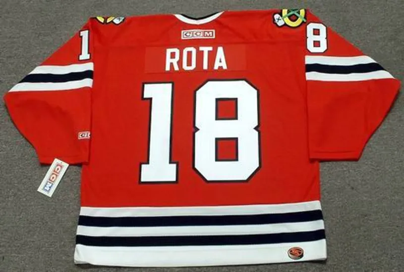 DARCY ROTA Chicago Blackhawks 1975 CCM Throwback NHL Hockey Jersey 